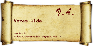Veres Alda névjegykártya